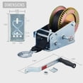 thumbnail image 7 of OPENROAD Manual Operation 3500 lb Hand Gear Winch Including Gear Grease and Two Crank Handles with 25 FT, 7 of 7