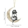 thumbnail image 3 of 1X Pendant Clearance! Animals Sitting on The Moon Ornaments for Christmas Tree Doubleprinted Acrylic Hanging Pendant for Christmas Tree Decorations Window Wall Hanging Ornament Living Room, 3 of 4