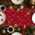 thumbnail image 5 of Red Snowman Christmas Dresser Scarf Farmhouse, Dining Table Decorations for Wedding/Parties, Gifts Xmas Tree Snowflake Winter Table Runner 72 Inches Long for Kitchen Dining, 18 x 72 In, 5 of 9