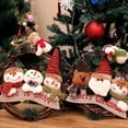 thumbnail image 2 of Santa Snowman Xmas Decorations Handcrafted Cartoon Plush Doll Pendants for Room Display, 2 of 5