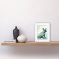 thumbnail image 2 of French Bulldog Sitting in the Park Modern Monochrome Linocut Illustration Artwork Framed Wall Art Print 9X7 Inch, 2 of 5