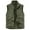 B Army Green, variant on Timoontee Men's Sherpa Lined Vest Sleeveless Stand Collar Jacket Vest Casual Comfy Work Waistcoats Outdoor Hiking Workout Vest Solid Zip Up Vest Winter Fleece Vest Khaki L