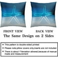 thumbnail image 3 of Set of 2 Ocean Themed Cushion Case Coastal Starfish Throw Pillow Covers 16x16 Comfy Decorative Pillow Cover Farmhouse Decor for Outdoors Car Beach, 3 of 6
