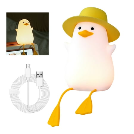 

RUNOLIG Cute Duck Silicone Night Light For Kids Touch Control Portable LED Lamp Birthday Xmas Gifts For Boys Girls