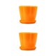 thumbnail image 4 of Cateissary Florero clásico ABS - Multicolor No es fácil de romper Equipado con placa Amplia aplicación Durabilidad Hogar Jardín Naranja M 1 Naranja m,1 2Conjunto, 4 of 6