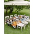 thumbnail image 3 of Outdoor Tablecloth with Umbrella Hole and Zipper, Fall Pumpkins Rectangle Table Cloth 60x84 Inch Waterproof Tablecloth, Thanksgiving Turkey Maple Buffalo Plaid Picnic Table Cover for Patio Camping, 3 of 7