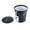 Black, variant on Metal Round Champagnes Bucket Double Handle Ice Bucket with Shovel and Lid Beverage Tub Drink Coolers Wine Supplies