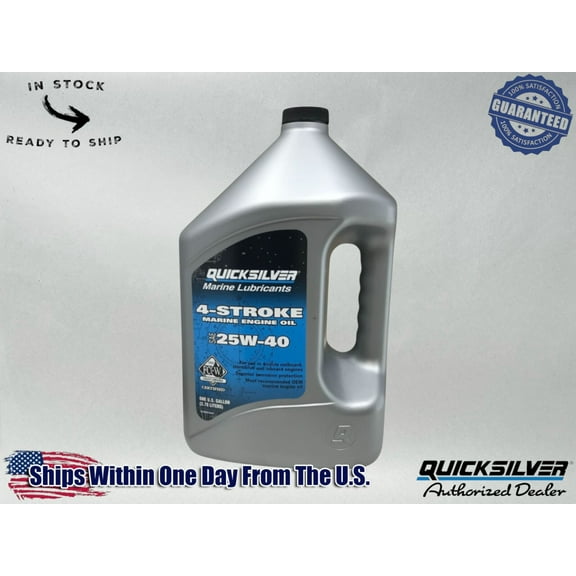 Quicksilver OEM 25W40 SS 4 Stroke Marine Engine Oil Gallon 92-8M0078620
