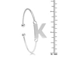 thumbnail image 3 of SuperJeweler K Initial Bangle Bracelet In Silver For Women, 3 of 3