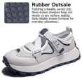 thumbnail image 4 of CHICVOMEY Women's Sneakers Platform Casual Sneakers - Crossover Velcro Straps Slip-On Walking Shoes with Arch Support - Breathable Non-Slip Retro Fashion Sneakers for Daily Travel, 4 of 7