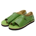 thumbnail image 2 of zttd summer women's sandals retro buckle-strap sandals flat bottom roman ladies shoes women's slipper a, 2 of 9
