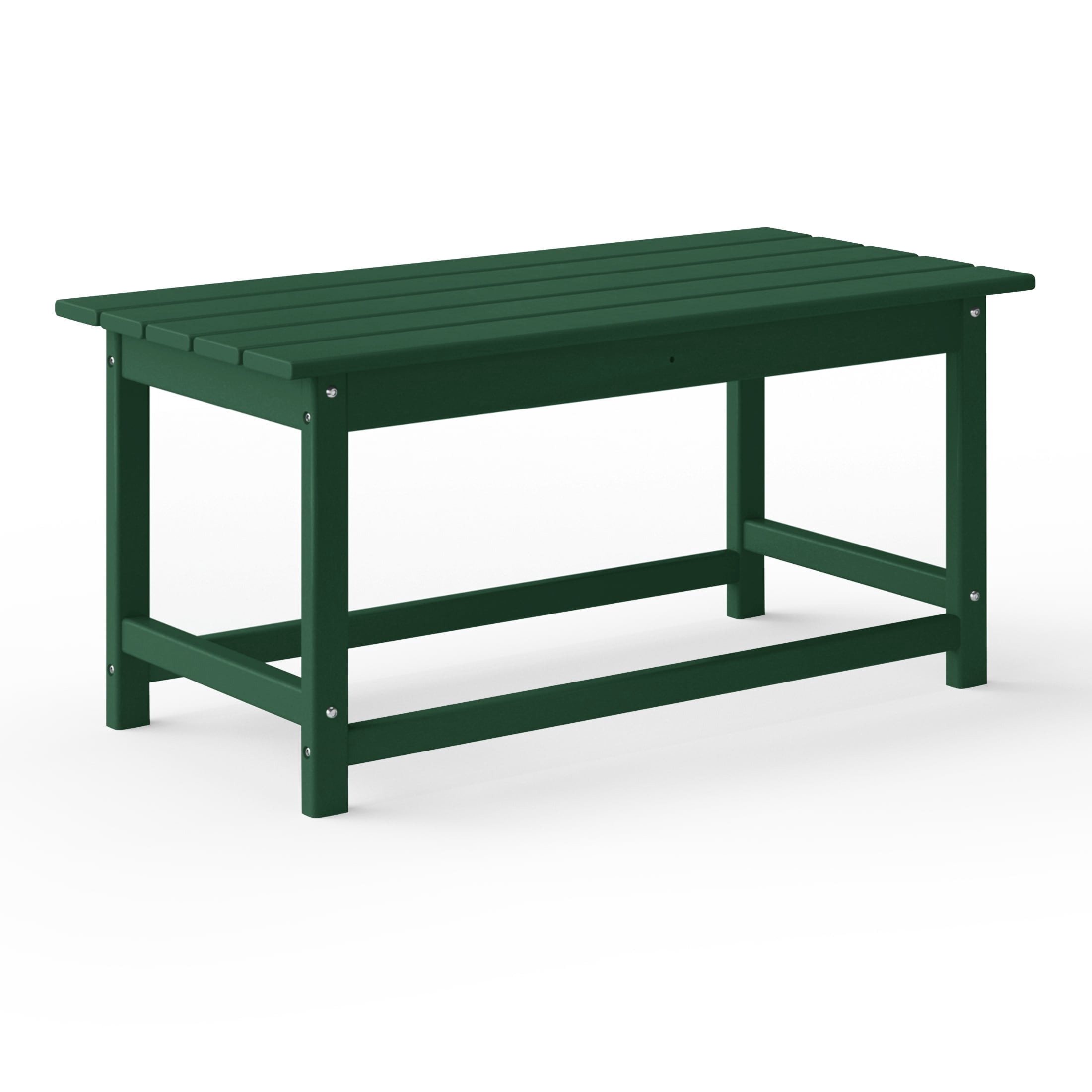 Westin Outdoor 35" Inch Adirondack Coffee Table for Patio Backyard UV Weather Resistant HDPE Plastic, Dark Green