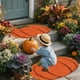 thumbnail image 1 of Halloween Pumpkin Rugs Pumpkin Shaped Floor Mat Thanksgiving Day Mat Halloween Decorative For Living Bedroom Kitchen Decoration Bath, 1 of 6