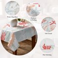 thumbnail image 5 of Red Orange Coastal Table Cloth Waterproof Tablecloths, Summer Beach Coral Shell Ocean Tablecloth Dining Table Cover for Kitchen Party Tabletop Outdoor, Rectangle Tablecloth 60x102 Inch, 5 of 9