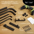 thumbnail image 6 of MERIVILLE 1" Double Wraparound Curtain Rod Set, Adjustable 96-144 Inches, Blackout Design, Oil-Rubbed Bronze, 6 of 11