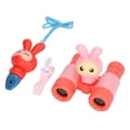 thumbnail image 2 of Binoculares para niños Ticfox desmontables forma de conejo con silbato rojo, 2 of 14