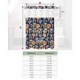 thumbnail image 6 of No Hook Shower Curtain with Snap in Liner, Hello Fall Thanksgiving Orange Yellow Mushroom Navy Blue Shower Curtains for Bathroom, Washable Shower Curtain Liner Set with Mesh Top Window, 36"x72", 6 of 6