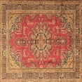 thumbnail image 1 of Ahgly Company Indoor Square Medallion Brown Traditional Area Rugs, 4' Square, 1 of 4