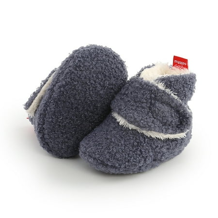

Gomelly Infant Baby Warm Socks Shoes Girls Boys Booties Slippers Newborn Crib Shoes Prewalkers