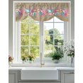 thumbnail image 3 of Tie Up Valance Curtain for Kitchen,Summer Marine Life Pink Starfish Rod Pocket Short Curtains Adjustable Tie-Up Shade Valances,Shell Coral on Linen Window Treatment for Bathroom Living Room Bedroom, 3 of 8