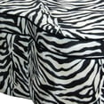 thumbnail image 5 of Funky Black White Pink Zebra Storage Ottoman Four Piece Set, 5 of 5