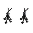 thumbnail image 1 of (2-Pack) Rinsvye Motorcyclist Minifigure Hanging Chain Womens Id Holder Umbrella Rope Weaving Keychain Wrist Lanyard for Keys with Wallet Creative Personality Motorcycle Helmet Keys Wrist Holder Key, 1 of 9