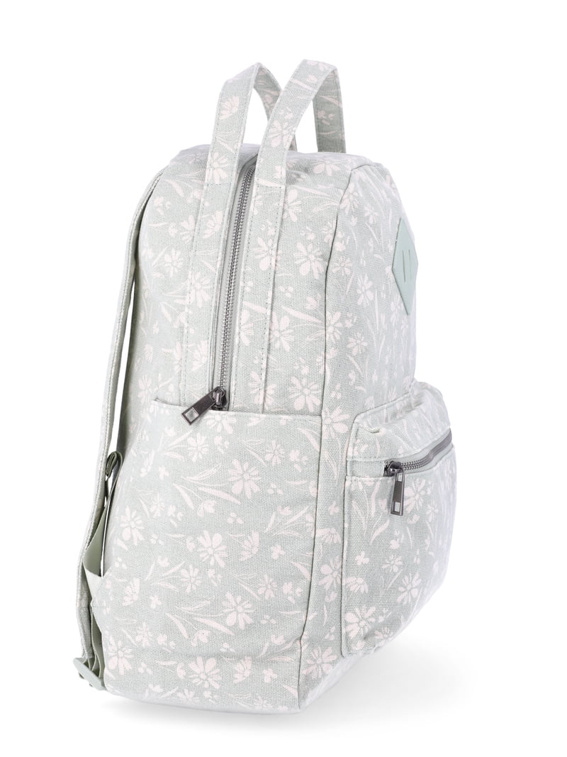No Boundaries Dome Backpack, Green Floral, Women's - Walmart.com