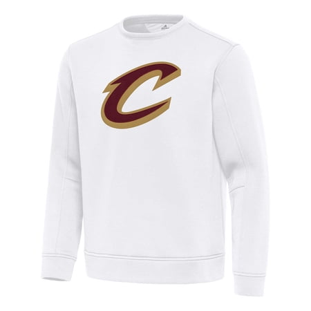 Men's Antigua White Cleveland Cavaliers Relevant Pullover Sweatshirt
