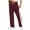 Wine, variant on PUMISAS Straight-Leg Sweatpants For Men Drawstring Elastic And Adjustable Waistband Solid Color Joggers With Pockets Casual Loose Sports Trousers