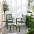 thumbnail image 3 of Best Choice Products 3-Piece Stackable Patio Bistro Set, Outdoor Chat Furniture w/ 2 Chairs, Table - Sage Green, 3 of 8