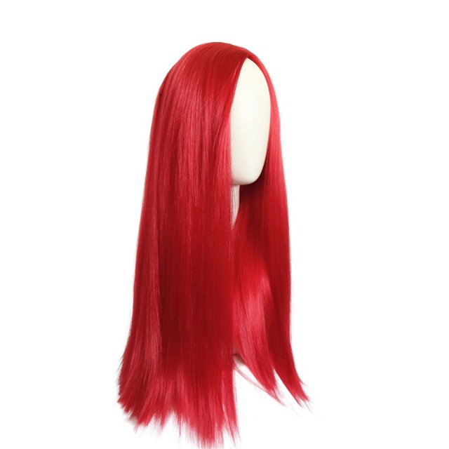 Pesadilla antes de Navidad Sally peluca roja recta pelo Cosplay Prop