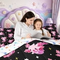 thumbnail image 4 of Manfei Ocean Axolotl Twin Comforter Sets,Watercolor Amphibian Bedding Set,Colorful Stars Reversible,2pcs,1 Comforter and 1 Pillowcase, 4 of 7