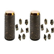 7 Pcs Polyhedral Dice Set w/ Dice Cup for Dungeons and Dragons DND RPG MTG 2Pask Black