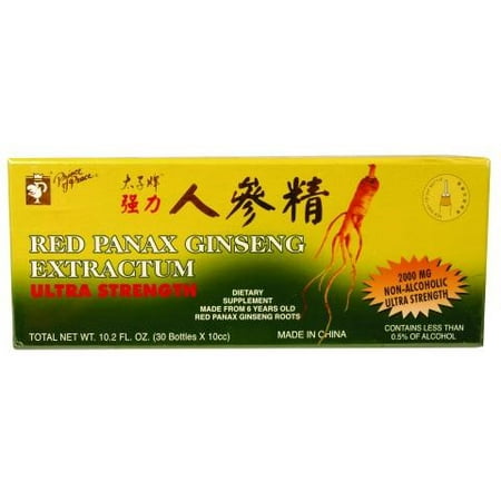 Instant Korean Panax Ginseng - Prince of Peace Red Panax Ginseng Extractum Ultra Strength Dietary Supplement, 0.3 Fl Oz, 30 Ct