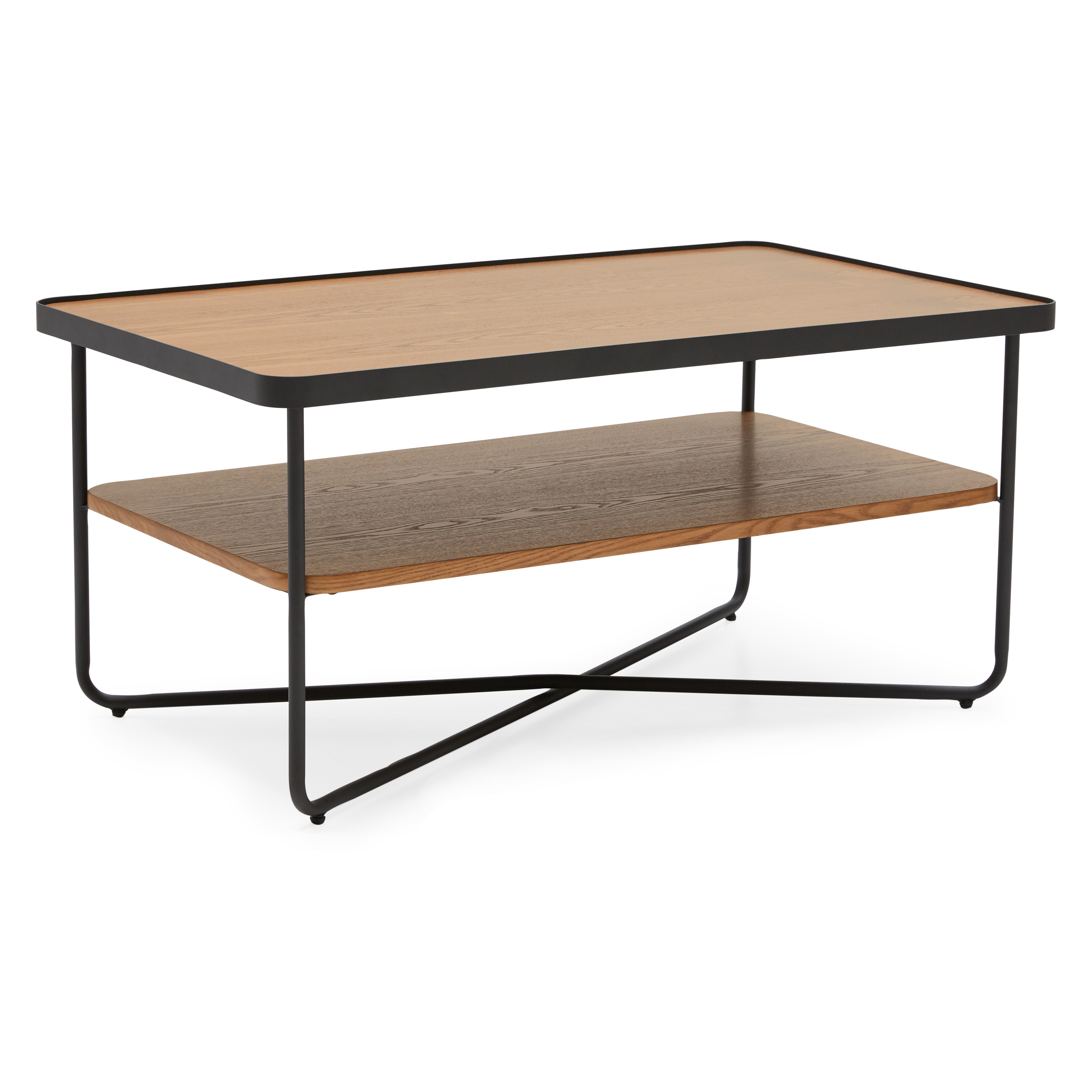 MoDRN Industrial Callen Coffee Table - Walnut and Charcoal Gray - image 4 of 12