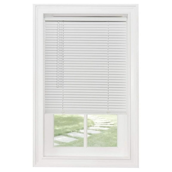 Cordless 1" Light Filtering Mini Blinds, 22"x64" White - Window Treatment for Privacy & Light Control - Easy Install, Fits Most Windows