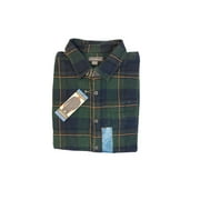 Eddie Bauer Men's Bristol Plaid Button Up Flannel Shirt (Bayleaf, L)