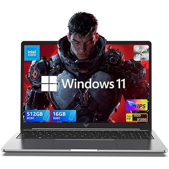 Laptop 16'' FHD Ιntel 12th Quad-Core Processor 16GB DDR4 512GB SSD up to 3.6GHz with Windows 11 Pro
