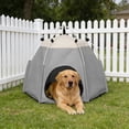 thumbnail image 1 of Tienda para mascotas hexagonal para acampar al aire libre, viajes, impermeable, resistente a desgarros, refugio portátil plegable para perros y gatos, cama ligera para mascotas para playa y jardín, 1 of 7