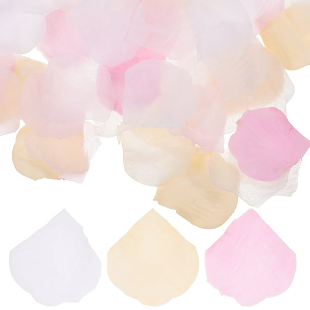 KAKOWELY 3 paquetes de pétalos de rosa artificiales, pétalos de rosa falsos, telas, pétalos de flores para una noche romántica.