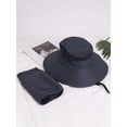 thumbnail image 2 of Deago Sun Hats for Men Women with Neck Flap Outdoor UV Protection Wide Brim Bucket Hat Safari Hiking Fishing Hats (Black), 2 of 8