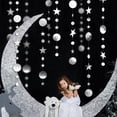 thumbnail image 2 of Guirnalda redonda de estrellas de papel de 4 m, decoración para fiestas de cumpleaños de adultos, cortina colgante para baby shower de niños y niñas, decoración de bodas DIY, 2 of 3