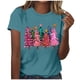 thumbnail image 2 of Fiudx Camisas de Mujer Mujer Verano Ocio Moda Estampado de Flores Cuello Redondo Manga Corta Top/Camisa, 2 of 4