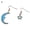 E, variant on Jiaroswwei 1 Pair Women Drop Earrings Cartoon Moon Star Asymmetric Jewelry Planet Pendant All Match Hook Earrings for Daily Wear