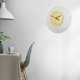 thumbnail image 4 of Reloj de Pared de Caligrafía Islámica de Acrílico Reloj Religioso Silencioso con Pilas de Musulmán para Dormitorio, Cocina, Decoración de Oro plateado Macarena Reloj de pared, 4 of 8