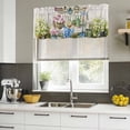 thumbnail image 5 of 2 Pack Valances for Windows, Spring Daisy Window Valances for Living Room/Bedroom/Bathroom, Flowers Farmhouse Leaves Floral Pots Countryside Light Filtering Kitchen Curtain Valance 60"W x18" L, 5 of 9