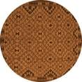 thumbnail image 1 of Ahgly Company Indoor Round Southwestern Orange Country Area Rugs, 4' Round, 1 of 1