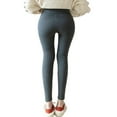 thumbnail image 3 of Leggings d'Hiver pour Femmes, Pantalons Épais de Couleur Unie avec Poches, 3 of 5