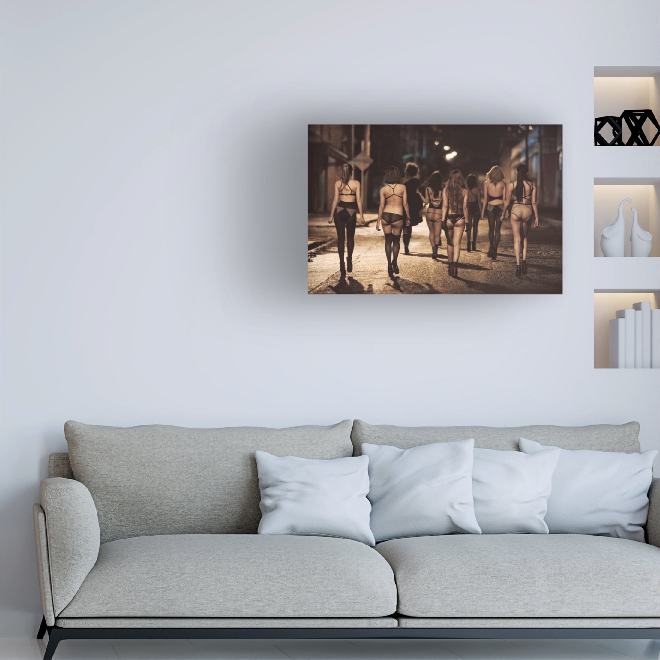 Paul Gomez 'Street Women' Canvas Art - 32 x 22 Inches