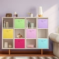 thumbnail image 4 of PinkSheep Collapsible Fabric Cube Storage Bins, Foldable Storage Cubes Organizer Bins Basket(13" x 13"), Multicolor, 6 Pack, 4 of 8